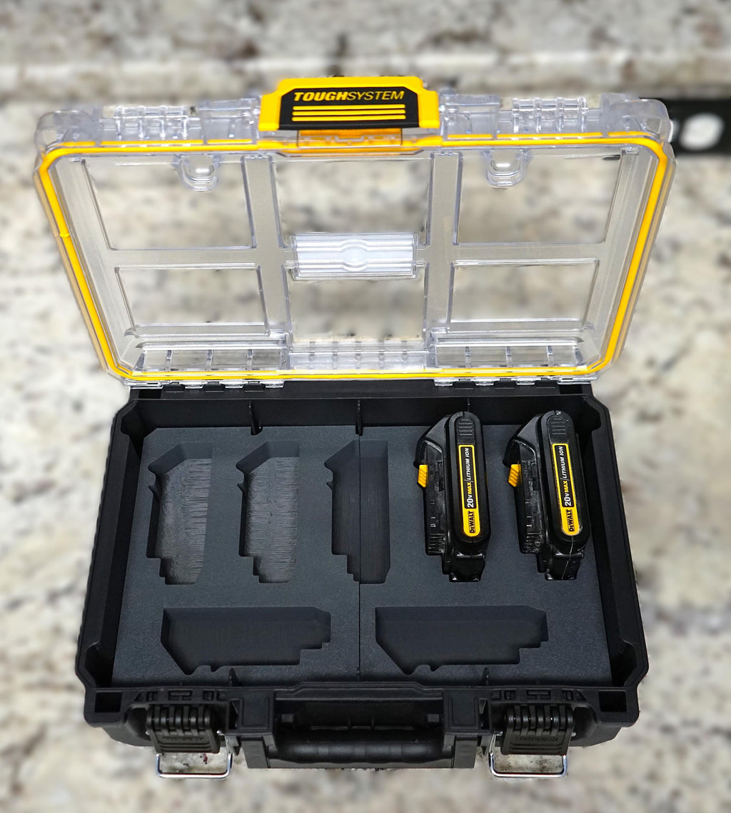 Dewalt 7 Battery(DCB201 & DCB207) Insert for Dewalt Tough System 2.0 Deep Compact Organizer (DWST08020)