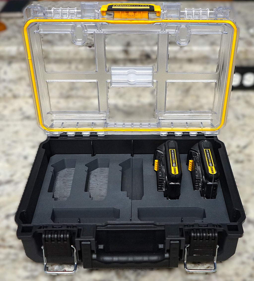 Dewalt 7 Battery(DCB201 & DCB207) Insert for Dewalt Tough System 2.0 Deep Compact Organizer (DWST08020)