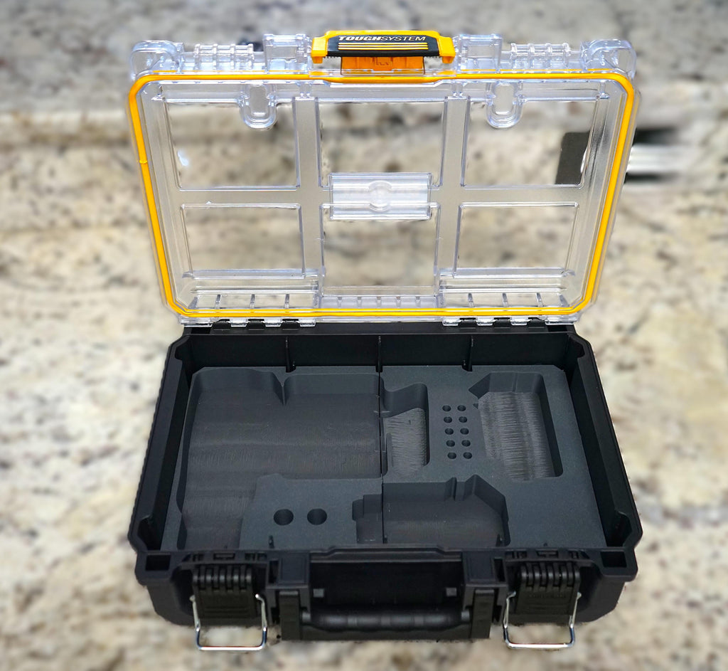 DeWalt Drill (DCD776, DCD777, DCD778) and Battery (DCB204, DCB205, DCB206) Insert for DeWalt Tough System 2.0 Deep Compact Organizer