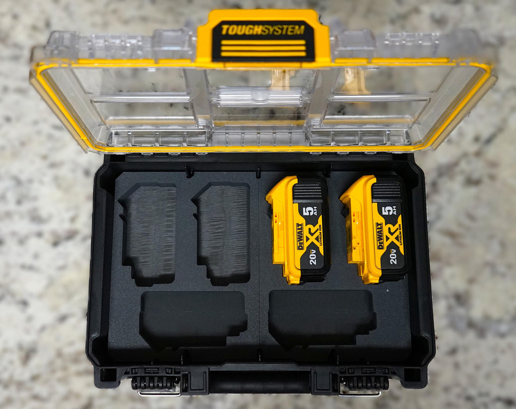 DeWalt 6 Battery(DCB204, DCB205, DCB206) Insert for DeWalt Tough System 2.0 Deep Compact Organizer (DWST08020)